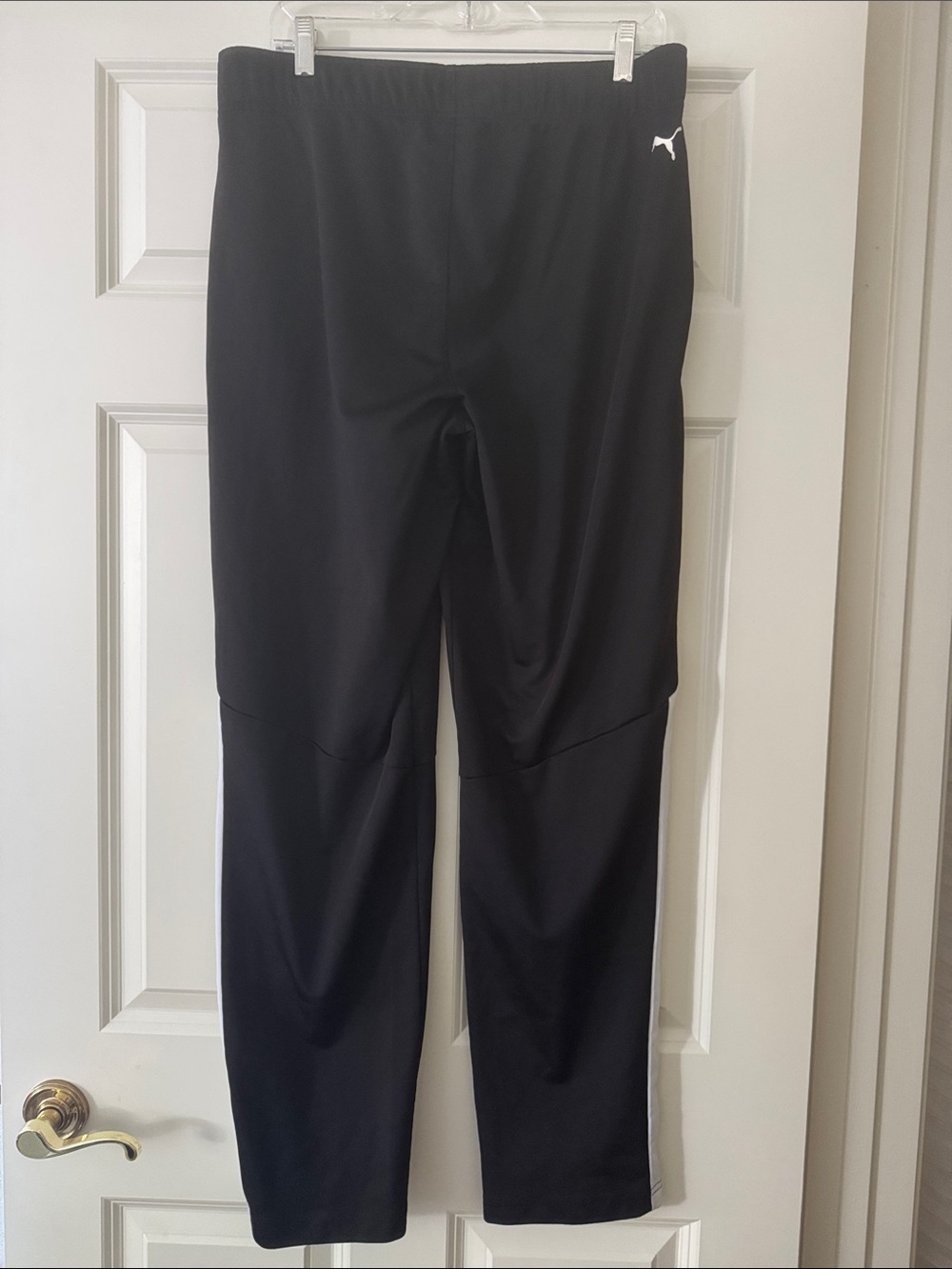 Puma Men’s Contrast 2.0 Pants Black with White Side Panels size L - Picture 4 of 12